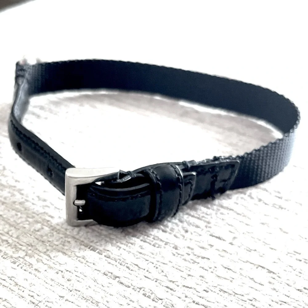 Prada Black Leather Dog Collar with Original Box & Dust Bag!